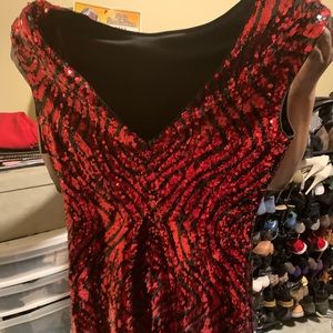 Never worn dress red and sparkly